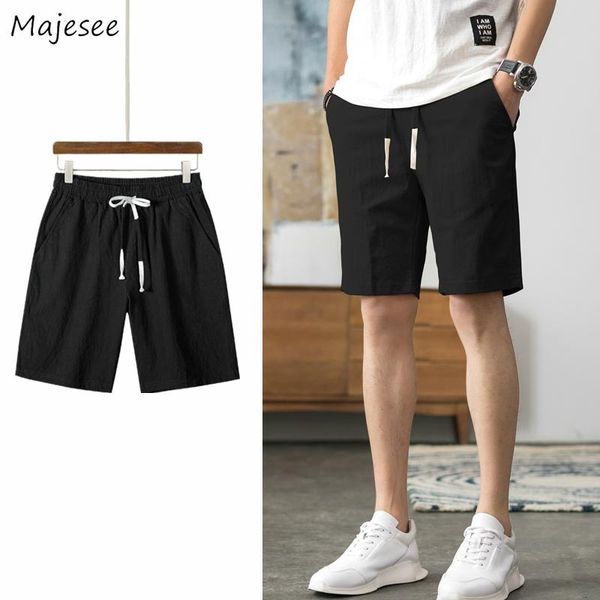 

shorts men solid elastic waist plus size 4xl loose casual summer breathable bodybuilding fashion all-match ulzzang thin bf men's, White;black