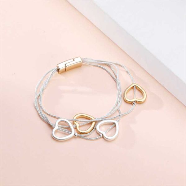 

beaded, strands juorest korean style lover bracelets women sliver hollow out heart punk trendy rope bead cute jewelry girl, Black