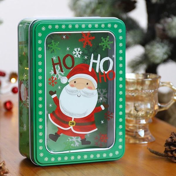 

gift wrap beauty year packaging tin box cookies santa claus pattern reusable