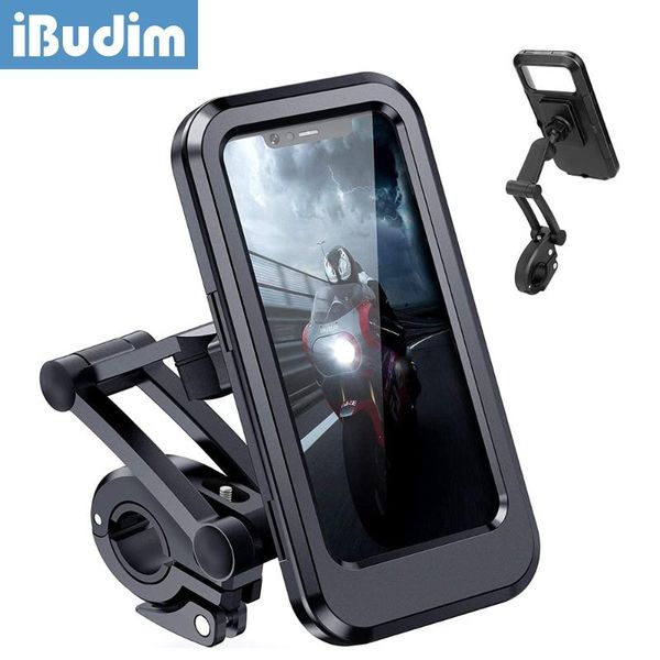 

cell phone mounts & holders ibudim waterproof bike bicycle holder universal motorcycle handlebar mount bracket case for cycling