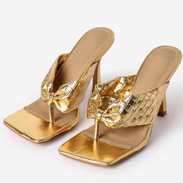 

women slippers gold silver flip flops high heels summer 10cm pumps shoes size 41 42 u258, Black