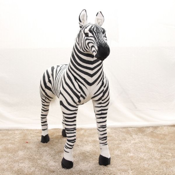 

simulation station version zebra plush toy pgraphy props home furnishings cloth horse doll