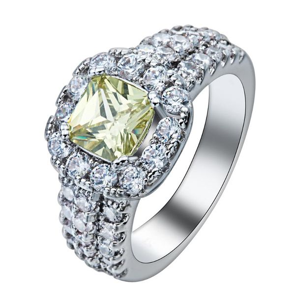 Обручальные кольца имитация обещание бесплатно модель модель ювелирных изделий 2021 Принцесса желтое кольцо пальца CZ Фабрика Оптовая