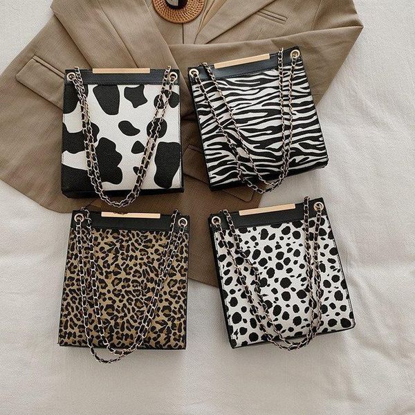 

evening bags 2021 brand leopard shoulder ladies chain crossbody for women bag fashion messenger female phone handbags tote