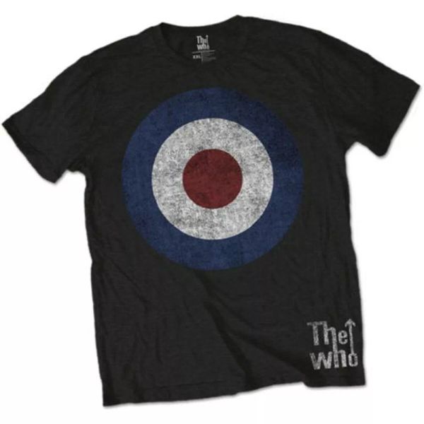 

mens the who target circle logo licensed men t-shirt, White;black