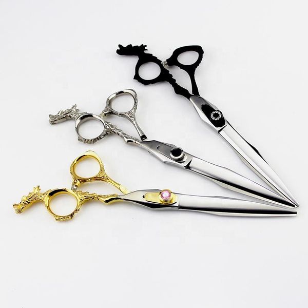 

hair scissors 7 inch japan 440c steel grooming pet dragon handle cutting scissor