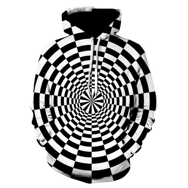 

men's hoodies & sweatshirts punk hip hop 3d sweatshirt pullover hoodie sweater swirl clothing fashion streetwear, Black