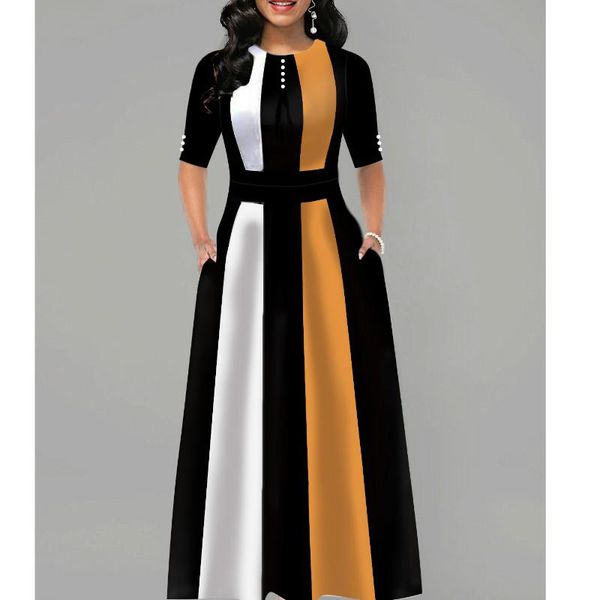 

women luxury retro evening party dress lady spring autumn elegant ol streetwear 2021 fashion casual dresses, Black;gray