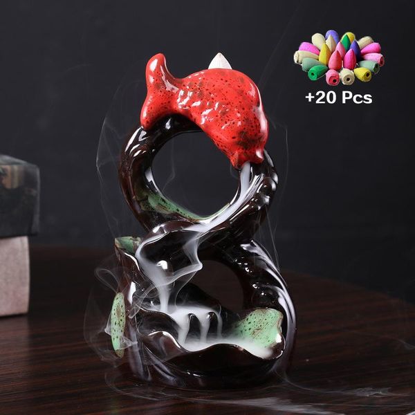

incense waterfall decoration for home spiritual decor burner goldfish smoking room backflow censer fragrance lamps