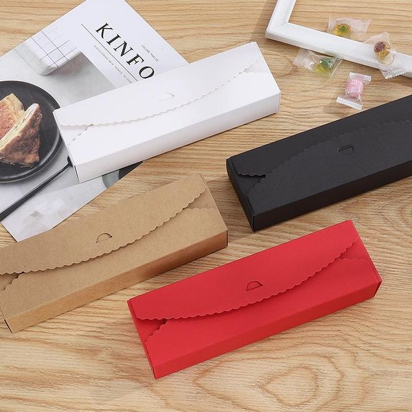 

gift wrap 5/10/20pcs white paperboard cookie box for party wedding bakery envelope packaging red kraft paper macaron cardboard boxes