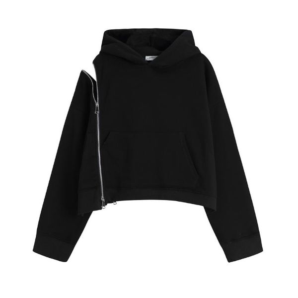 

women's hoodies & sweatshirts 2021 spring autumn casual women hooded full sleeve bf loose fashion female pullovers oversize outerwear w, Black