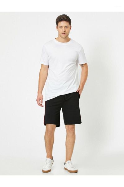 

men's shorts summer written normal line of mobile taylor printed, White;black
