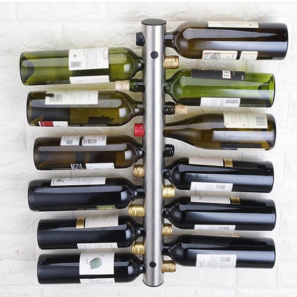 

tablewine racks stainless steel red rack, wall hung vertical creative bottle mounted european style