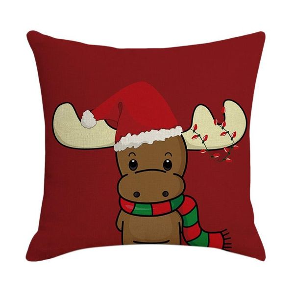 

pillow case christmas pillowcase santa square home decor linen cases cushion covers for sofa seat car gift 45x45cm