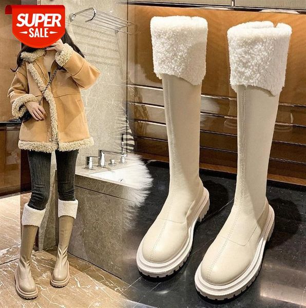 

amano boots women lamb hair high-rider thick-soled long-tube thin #pa7h