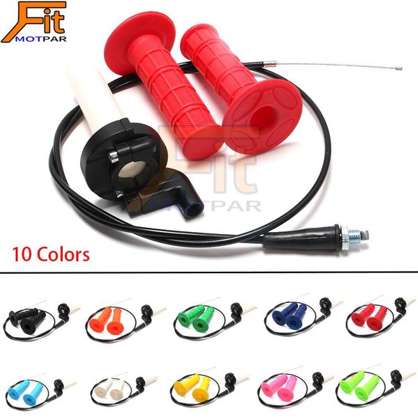 

handlebars 2x quick action throttle grip twist cable fit for 110cc 125cc pitbik pit dirt bike