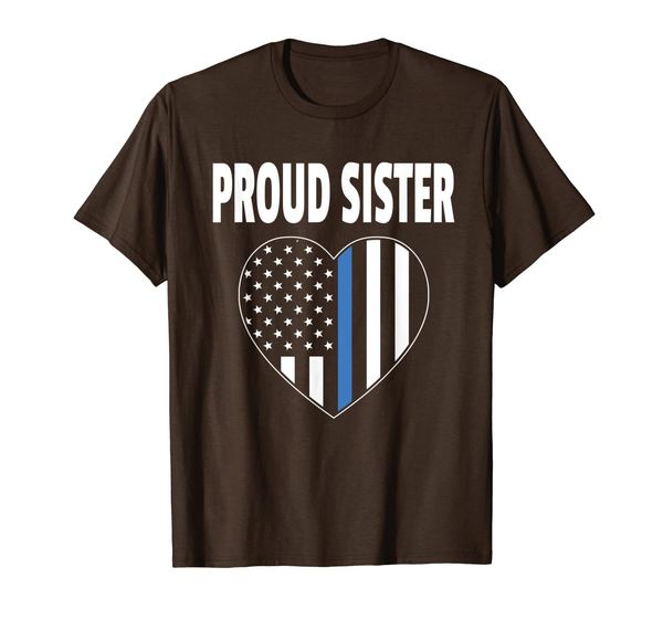 

proud sister of police officer shirt - law enforcement tee, White;black