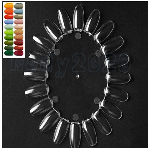 

temporary tattoos 100set(20pcs/wheel)nail art tips comestic practice round wheel polish acrylic display decor fake nails false nail