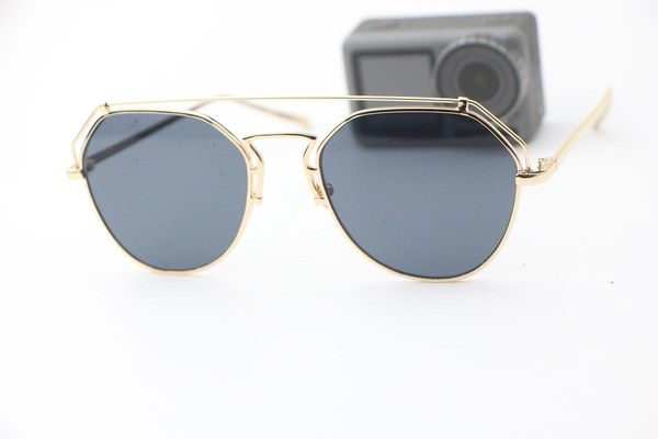 

outdoor eyewear women's metal sunglasses men's grey lens glasses