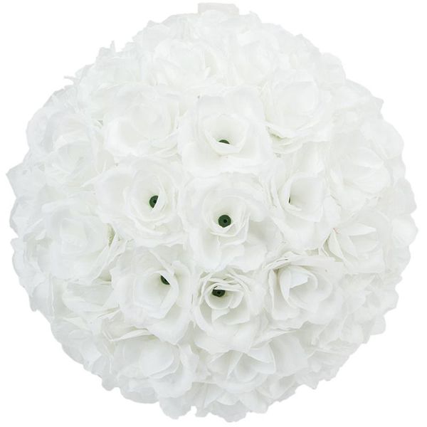 

10pcs 25cm flower balls wedding decoration white decorative flowers & wreaths