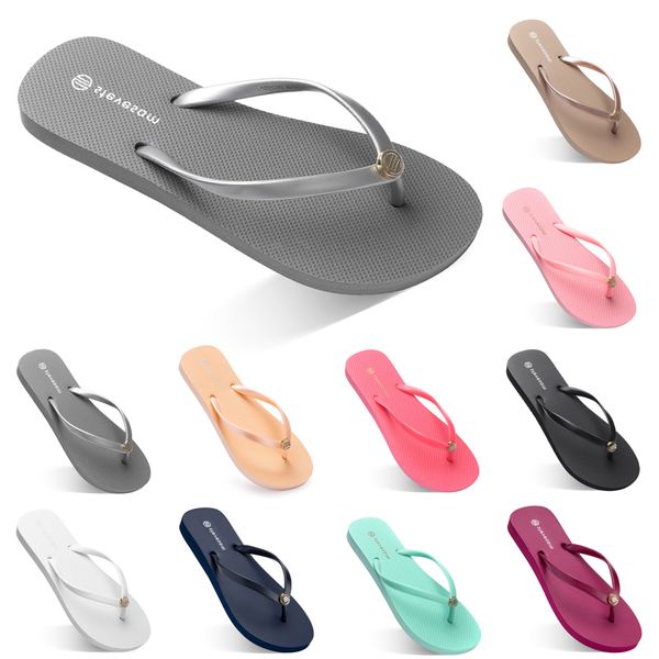 

r flip flops slippers men women shoes triple white black green yellow orange pink summer beach slide sport sneaker size 35-38 wholesale drop