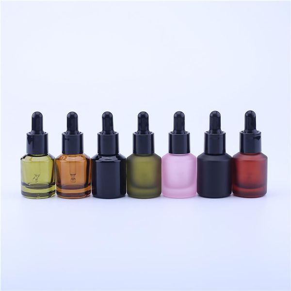 

storage bottles & jars 7pcs/lot 15ml color refillable makeup essential oil droppe liquid pipette bottle