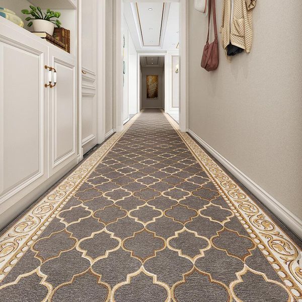 

carpets long hallway runner rug european luxury corridor carpet el stair mat antislip aisle living room kitchen balcony decor