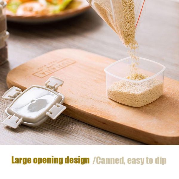 

4pcs barbecue kitchen portable transparent bottle spices with lid pp mini seasoning box sauce outdoor jam squeeze easy clean storage bottles