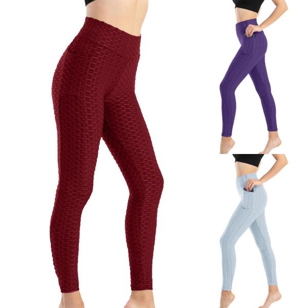 

pants stretchy sport leggings high waist compression tights sports push up running women gym fitness 2021 women's, Black