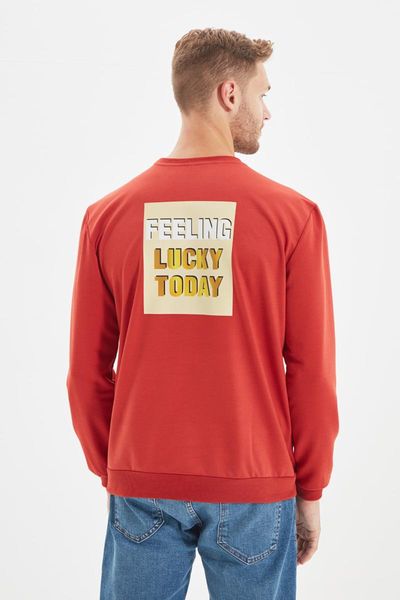 

men's hoodies & sweatshirts trendyol men 's regular fit sweatshirt tmnaw22sw0371, Black