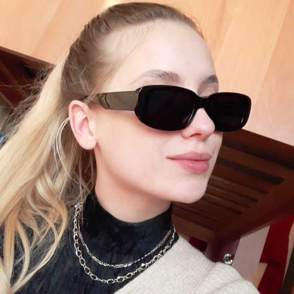

sun glasses 2021 fashion vintage glasses for women brand designer retro rectangle classic stylish shades female uv400 uv, White;black