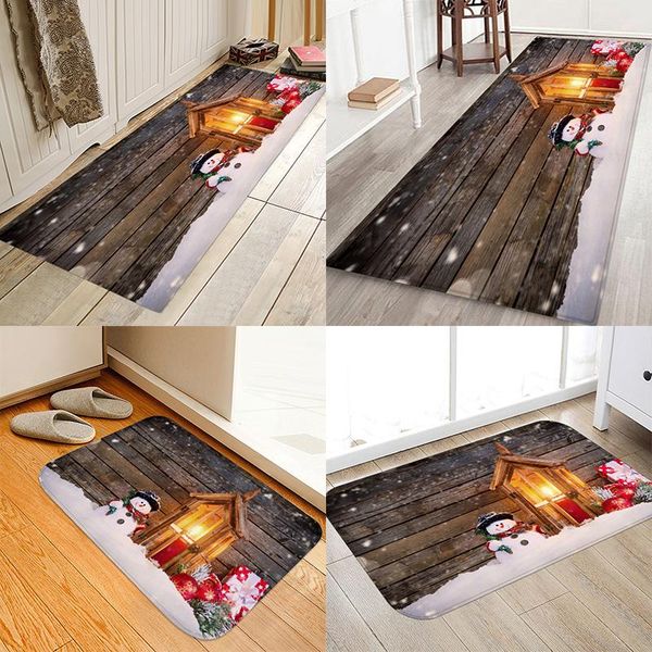 

carpets christmas mat, wooden cabin background.home mat