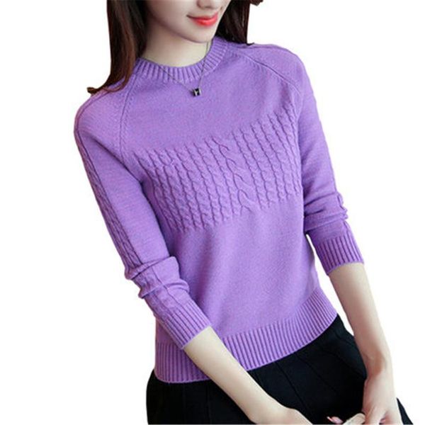 

women's sweaters women pullover sweater 2021 autumn winter korean solid o-neck basic knitted short female fashion wild knitwear, White;black