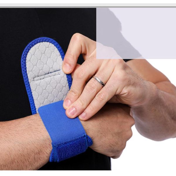 

protective adjustable fitness blue wrist splint band protector for support gym, Black;red
