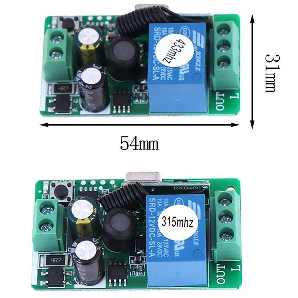 

smart home control 220v 1 channel wireless relay rf remote switch receiver 315/433mhz
