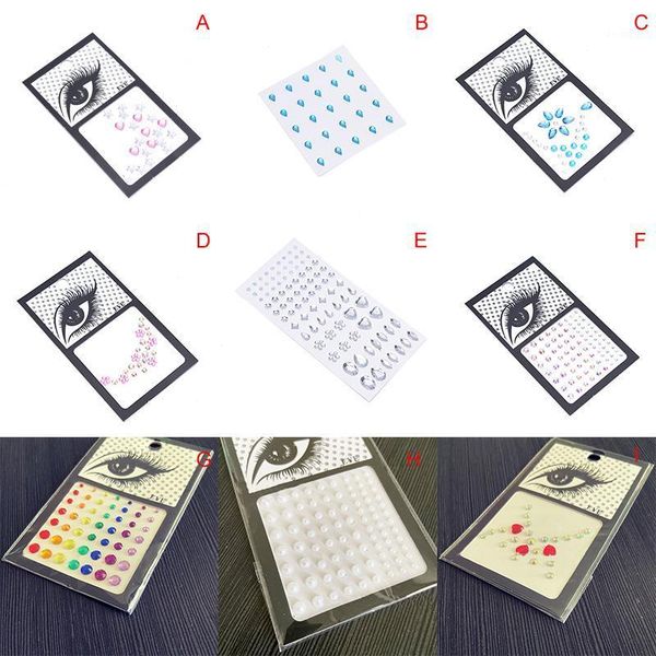 

body tattoo stickers eye gems makeup diamond paint glitter festival party face rhinestone jewel1