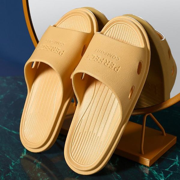 

slippers women flat summer eva soft sole slide sandals leisure men ladies indoor bathroom anti-slip shoes, Black