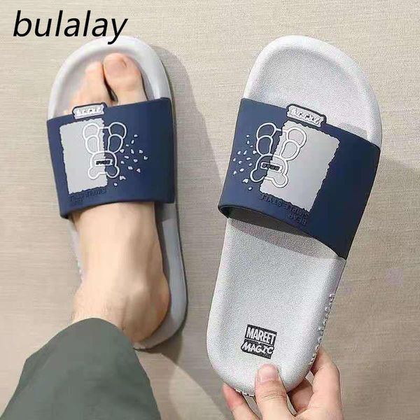 

slippers men's summer outer wear trend home indoor bathroom bathing non-slip women's, Black