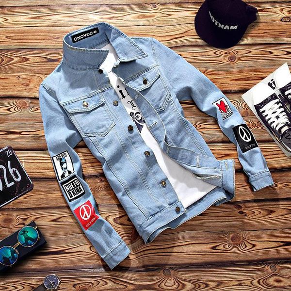 

men's jackets jacket chaqueta hombre solid casual slim mens denim bomber men cowboy spring jean, Black;brown