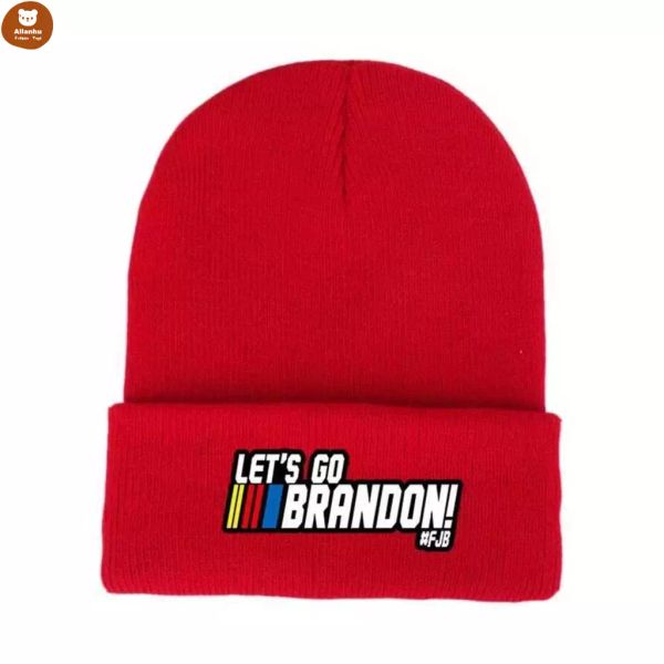 As Letras Eleitorais dos EUA Impresso Unisex Chapéu De Malha Fashion 2021 Inverno Quente Deixe Vamos Brandon Kids Meninos Meninas Chapéu De Lã Esqui Hip Hop Beanie Crânio Crânio Presentes 591W