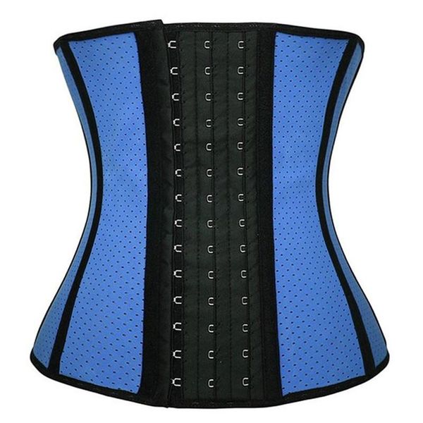 

women's shapers latex waist trainer corset slimming underwear shapewear women slim belt body shaper 9 steel boned cincher bustiers, Black;white