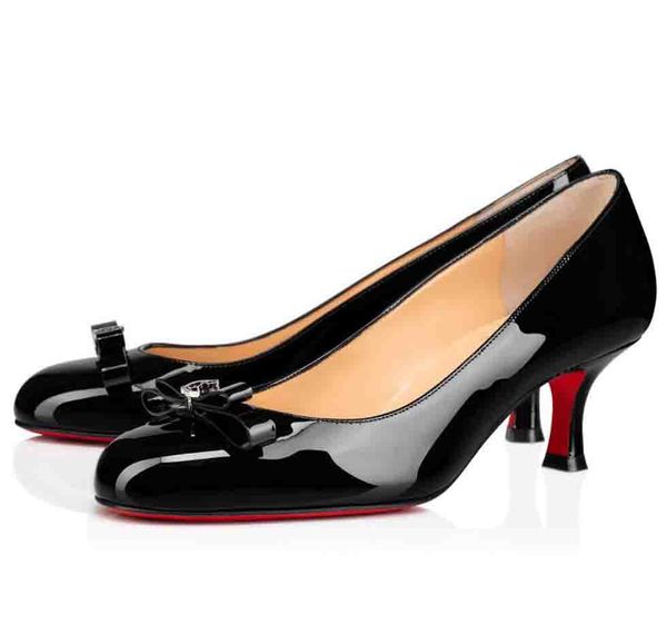 

perfect designer dress shoe marcia nodo pumps women's round toe reds bottoms lady high heels for wedding elegant red sole sandals shoes, Black