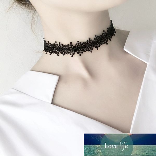

n239 lace crochet chokers necklaces for women 90s black flower necklace collares fashion jewelry bijoux colar gothic 2018, Golden;silver