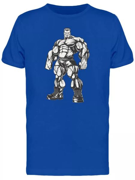 

standing bodybuilding coach men's tee -image by shutterstock, White;black