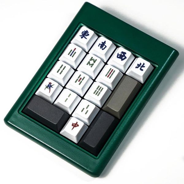 

15pcs/set pbt dye-sublimation mahjong keycap interest personality for mechanics keyboard with switches cherry profile 1x size keyboards