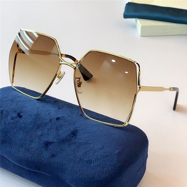 

new fashion 0817 sunglasses connected lens square frameless sunglasses popular goggle come with case 0817s, White;black