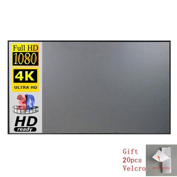 

projection screens 16:9 projector portable screen easy to fold simple curtain anti-light 60 72 100 inch 3d hd home outdoor office
