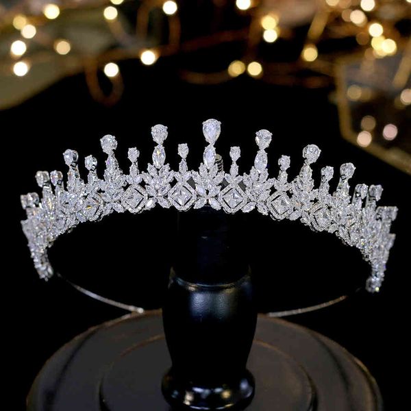 

asnora exquisite tiaras simple crystal crown female wedding headdress bride graduation jewelry hair accessories a00579, Slivery;golden