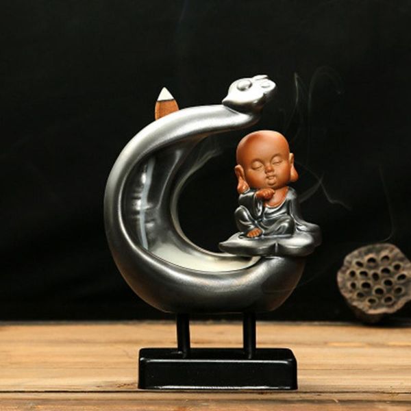 

fragrance lamps back flow incense burner tea ceremony creative monk ceramic sandalwood stove home furnishings holder