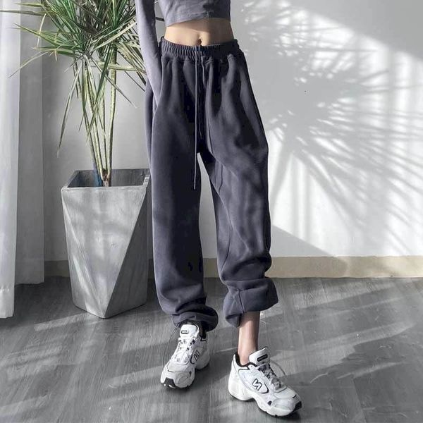 

women's pants & capris men's / women's high waist sweatpants, wide leg loose, korea, casual, veet, neutral, four seasons, in, Black;white